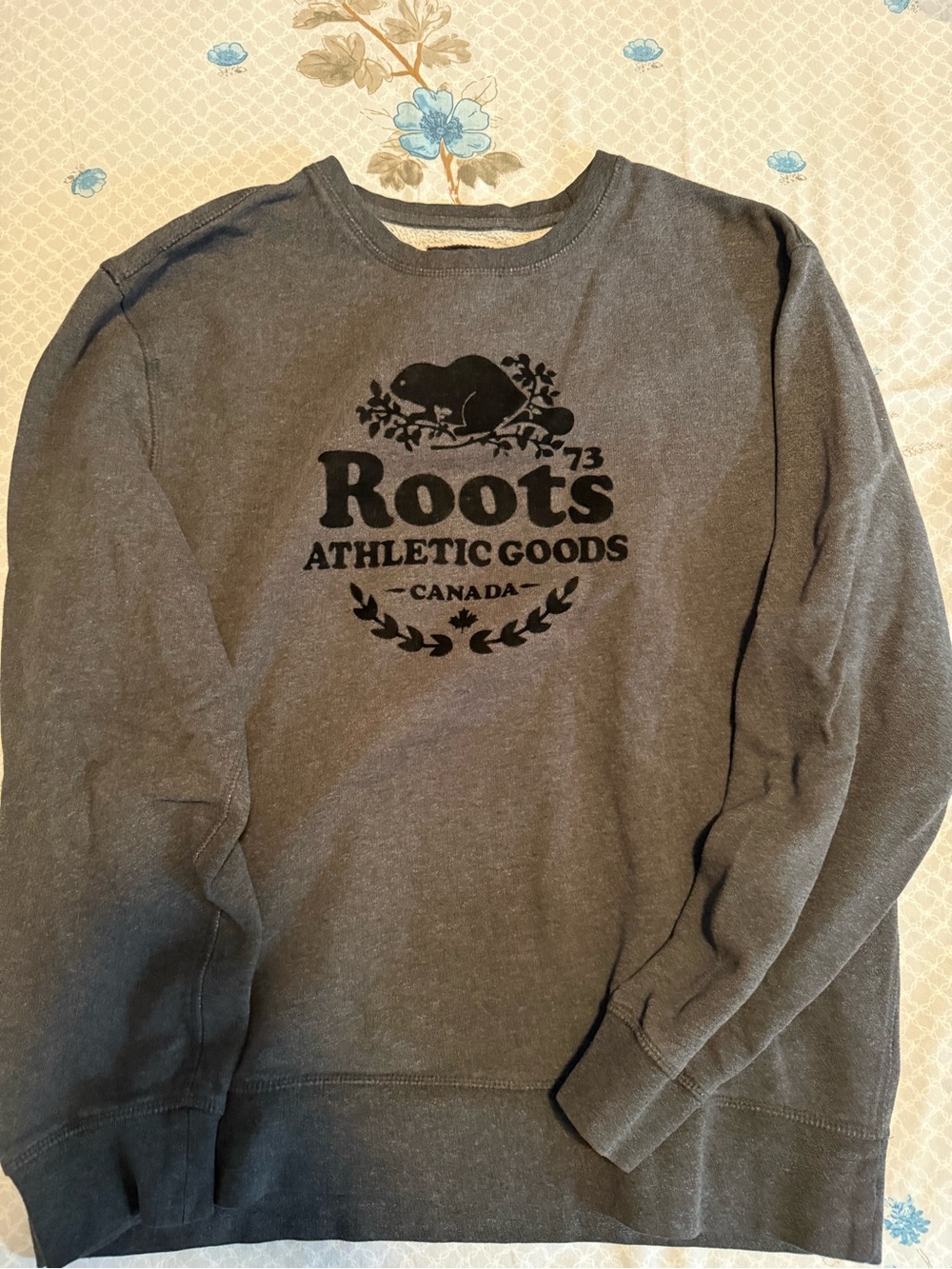 Roots Charcoal Gray Crewneck Sweatshirt